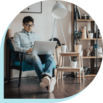 Man working on computer